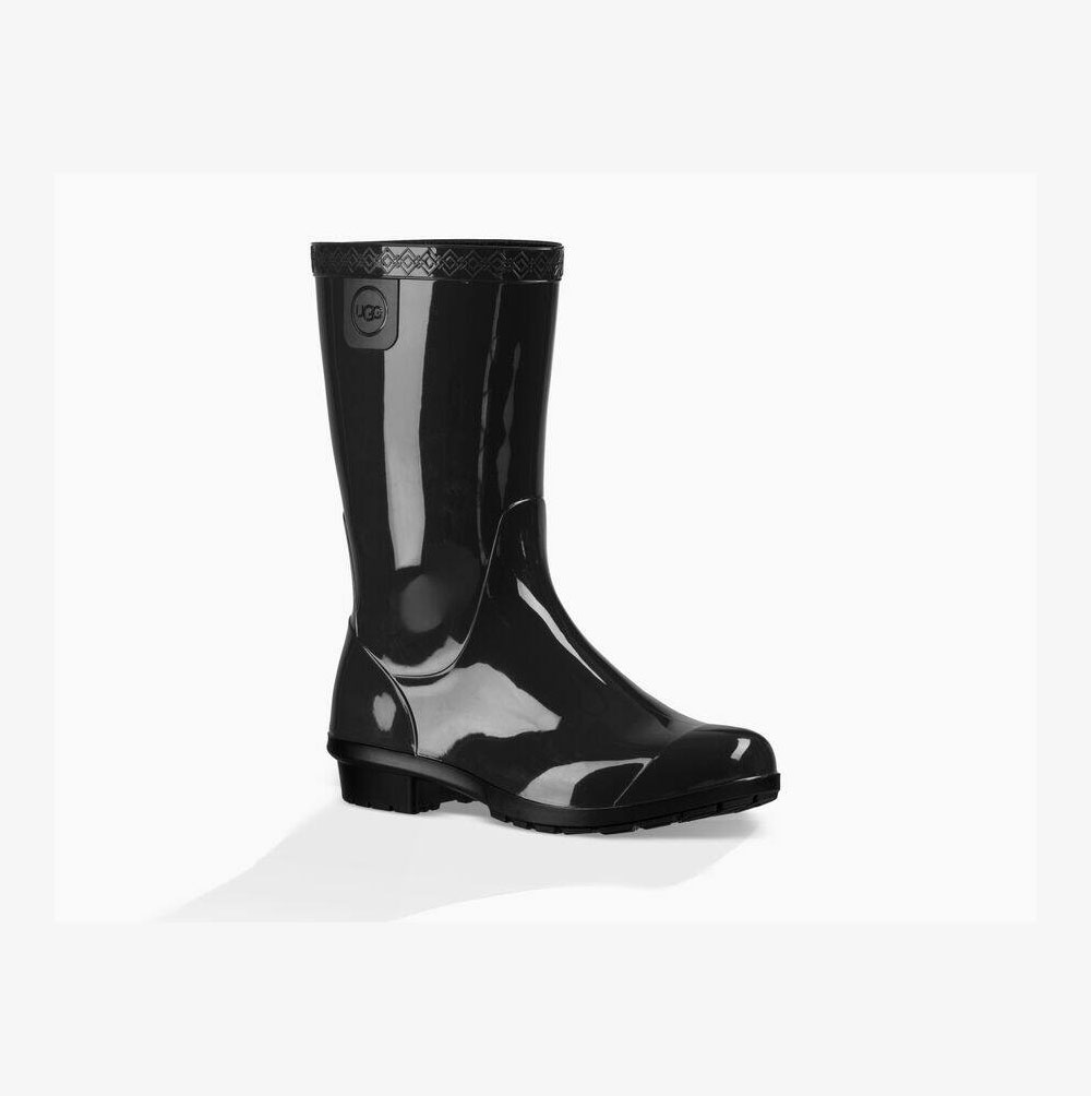 UGG Raana Black Rain Boots for Kids (MDNT95201)